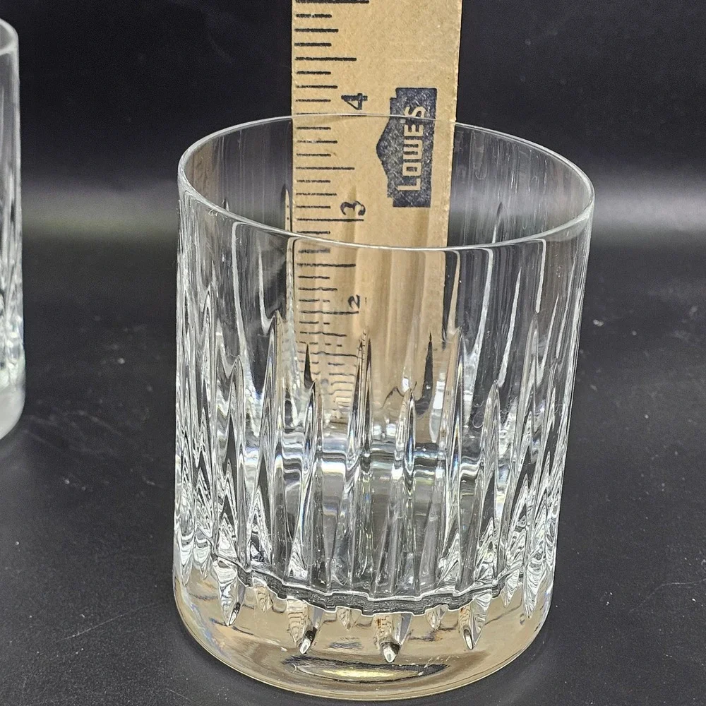 Reed & Barton Soho Crystal Double Old Fashioned Glasses Set of 3 Slovenia 4in